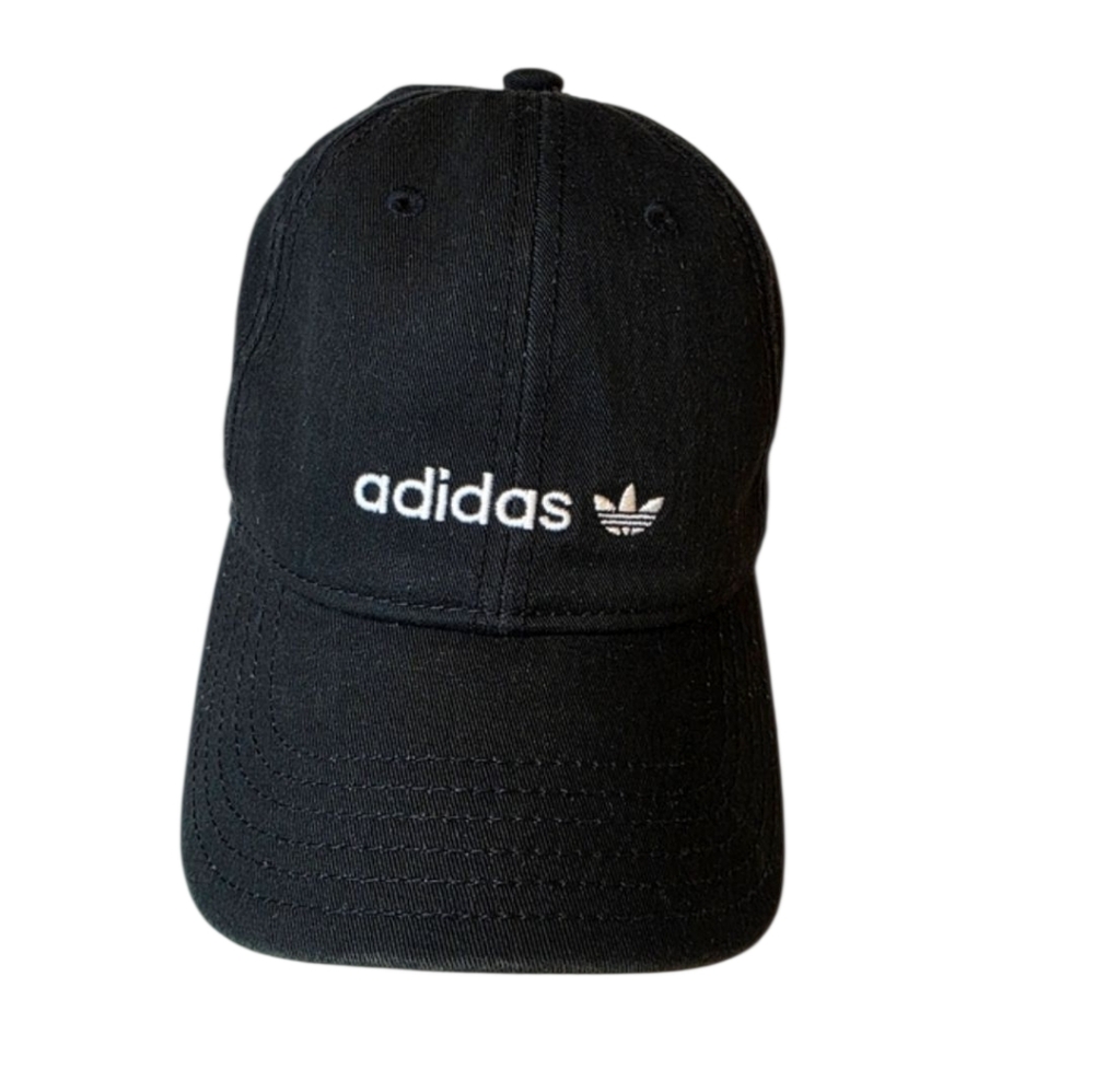 ADIDAS Relaxed Adjustable Strap-Back Hat - Black.  UNISEX